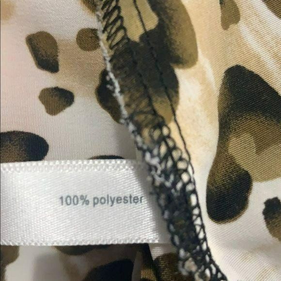 Essentials 0X Leopard Print Button Down Blouse - Picture 8 of 8